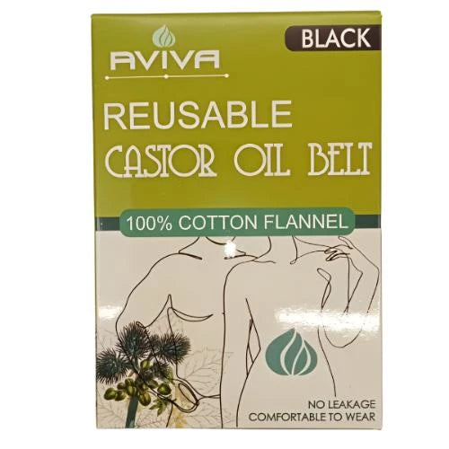 REUSABLE CASTOR OIL BELT Black
