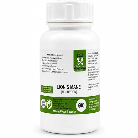 Lions Mane 500mg Capsules 60s